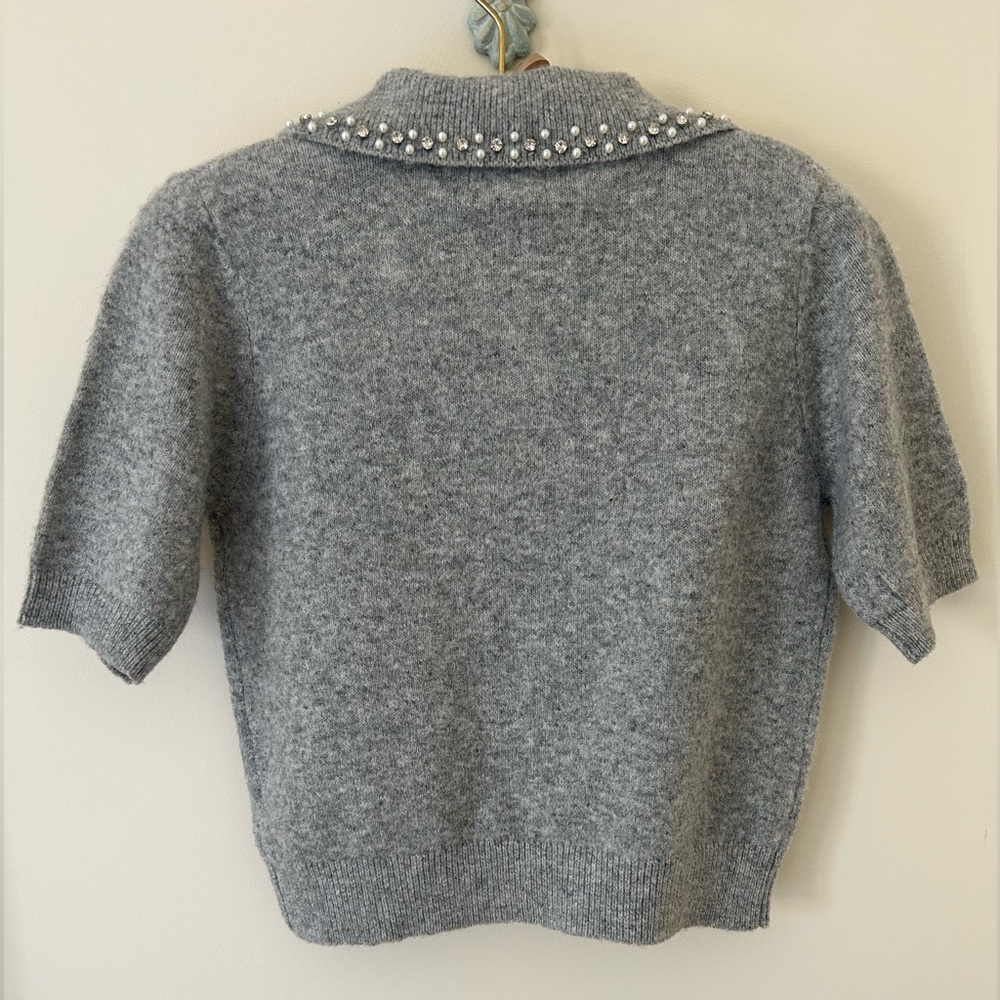 Song of Style Gray Knit Sweater with Pearl and Rhinestone Details
Size: XS
NWT - Picture 9 of 15